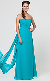 Sheath/Column Sweetheart Floor-length Chiffon Bridesmaid Dress With Sash/Ribbon