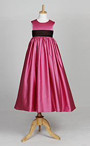 Lovely Sleeveless Satin Wedding/Evening Flower Girl Dress 