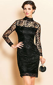 TS High Neck Lace Slim Dress