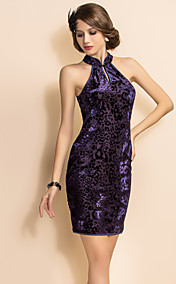 TS Animal Pattern Jacquard Sheath Chinese Dress