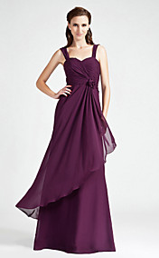 A-line Sweetheart  Floor-length Chiffon Bridesmaid Dress