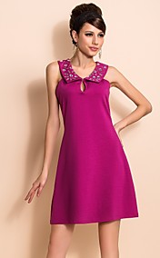 TS Simplicity Beads Slim Fit Sleeveless Swing Dress