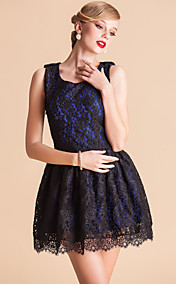 TS VINTAGE Bow Back Lace Sleeveless Princess Dress