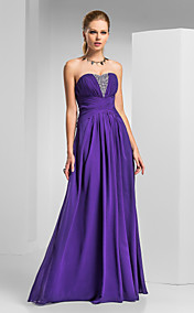  Sheath/Column Sweetheart Floor-length Chiffon Evening Dress