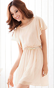 Women's Back Cutout Chiffon Dress