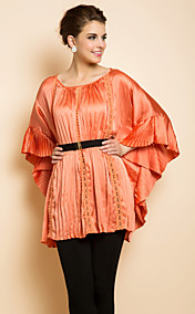 TS Pleats Lacing Hem Blouse