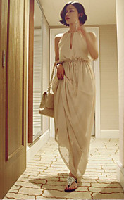 Women's Chiffon Halter Maxi Dress