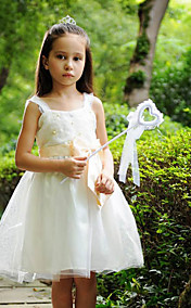 Sweet Straps Satin/Tulle Wedding/Evening Flower Girl Dress 