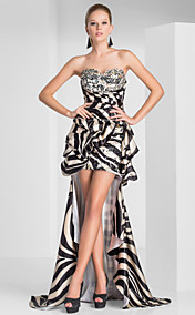 Sheath/Column Sweetheart Asymmetrical Polyester Evening Dress