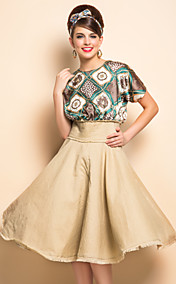 TS Print Short Sleeve Skater Dress
