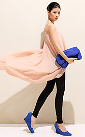 TS Lace Stitching Irregular Hem Blouse