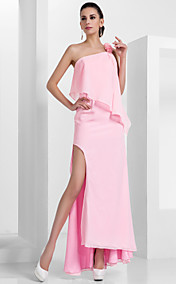 Sheath/Column One Shoulder Asymmetrical Chiffon Evening/Prom Dress 