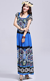 Women's Cotton Totem Print Maxi Dress