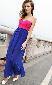 Women's Colorblock Maxi Bandeau Dress