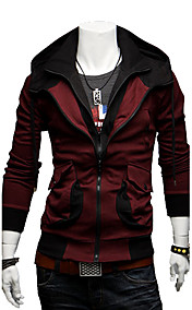 Men's Hoodie Contrast Color Causal Thin Coat