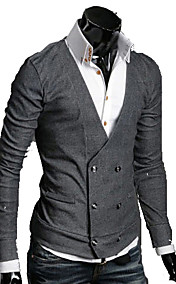 Men's V Neck Buckle Sweaters