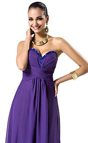  Sheath/Column Sweetheart Floor-length Chiffon Evening Dress With Criss Cross