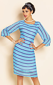 TS Stripes Chiffon Slim Dress