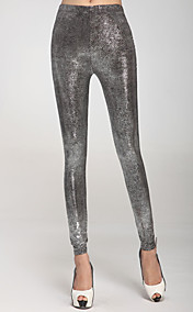 Wet-look Silver Gray Legging (Waist:58-79cm,Hip:90-104cm,Length:95cm)