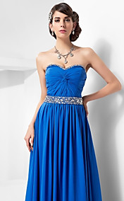  A-line Sweetheart Floor-length Chiffon Evening/Prom Dress (493661)