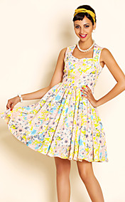 TS VINTAGE Flora Print Swing Dress