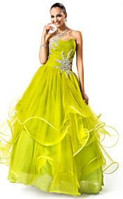  Ball Gown Sweetheart Floor-length Tulle Evening Dress