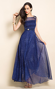 TS Stars Pattern Chiffon Maxi Dress