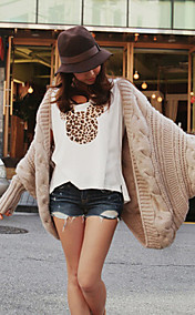 Women's Cable Cuit Cape Sleeve Asymmetrical Hem Cashmere