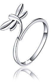 925 ilver Dragonfly Pattern Adjutable Ring(ilver)  