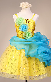 Nice Spaghetti Straps Tulle/Satin Wedding/Evening Flower Girl Dress