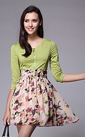 ZIMMUR V Neck High Waist Dress