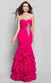 Trumpet/Mermaid Sweetheart Floor-length Chiffon Evening Dress