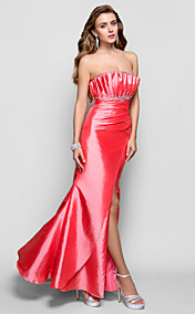  Trumpet/Mermaid Scallopped Floor-length Taffeta Evening Dress