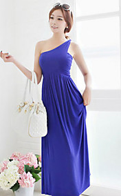 Women's One Shoulder High Waist Maxi Dress