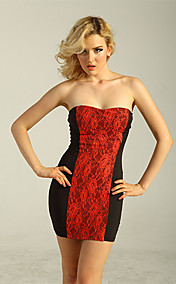BodyconTube Lace Splice Nightlife Party Dress
