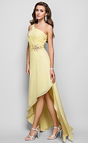 A-line/Princess One Shoulder Asymmetrical Chiffon Evening/Prom Dress