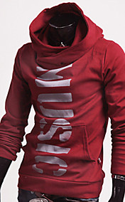 Men'S Fasion Letters Print Fleece Hoodie