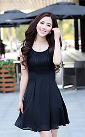 Women's Lace Embroidery Splicing Dress