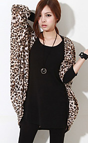Women's Leopard Piping Cardigan