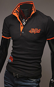 Unique Collar Embroidery Polo Shirt