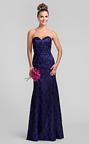 Trumpet/Mermaid Sweetheart Lace Bridesmaid Dress