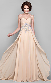Sheath/Column  Sweetheart Floor-length Chiffon Evening Dress