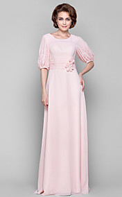 Sheath/Column Scoop Floor-length Chiffon Mother of the Bride Dress(568151)