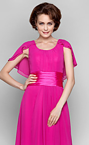 Sheath/Column Scoop Floor-length Chiffon Mother of the Bride Dress