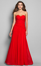 Trumpet/Mermaid Sweetheart Floor-length Chiffon Evening Dress (635892)