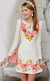 Pink Doll Floral Print Mini Dresses