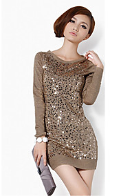 Women's Sequin Long Sleeve Mini Dress 