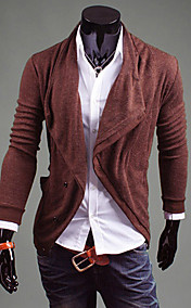 Men's crowl collar slopping breasted cardigan outwear