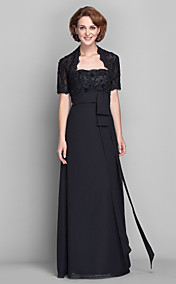 Sheath/Column Strapless Floor-length Chiffon Mother of the Bride Dress (579749)