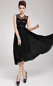 TS Simplicity Pure Color Chiffon Swing Sleeveless Maxi Dress